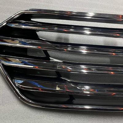 13-16 Modern Santa Fe Front Grille in Black and Chrome with Single Eyelet 86350B8000