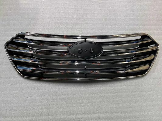 13-16 Modern Santa Fe Front Grille in Black and Chrome with Single Eyelet 86350B8000